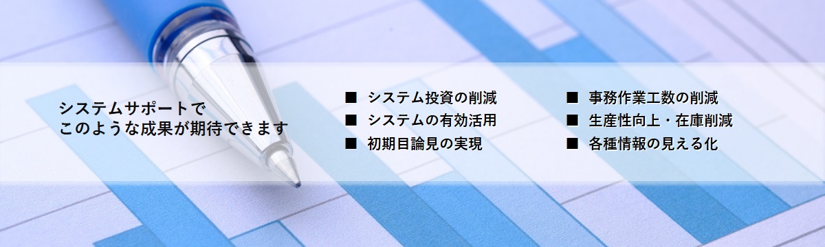 システムサポートでこのような成果を実現できます